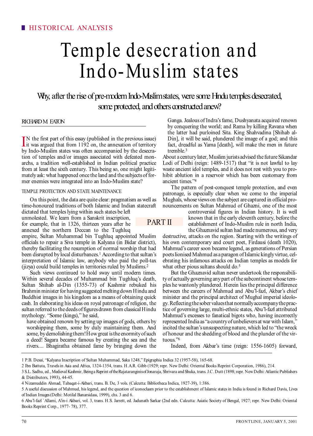 Temple Desecration and Indo-Muslim States