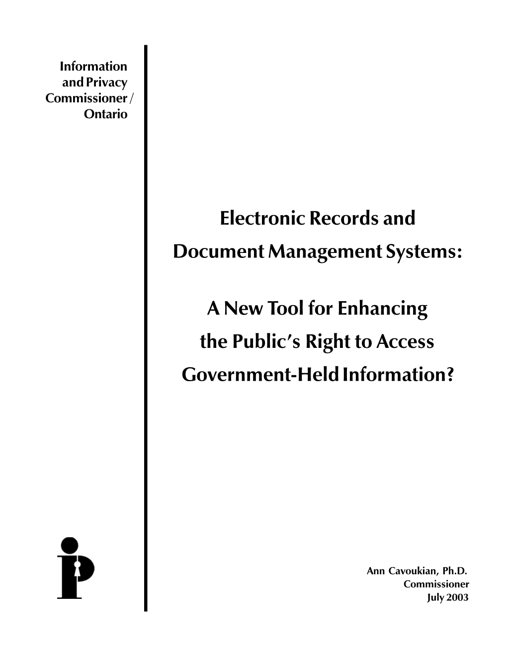 Electronic Records and Document Management Systems: a New Tool