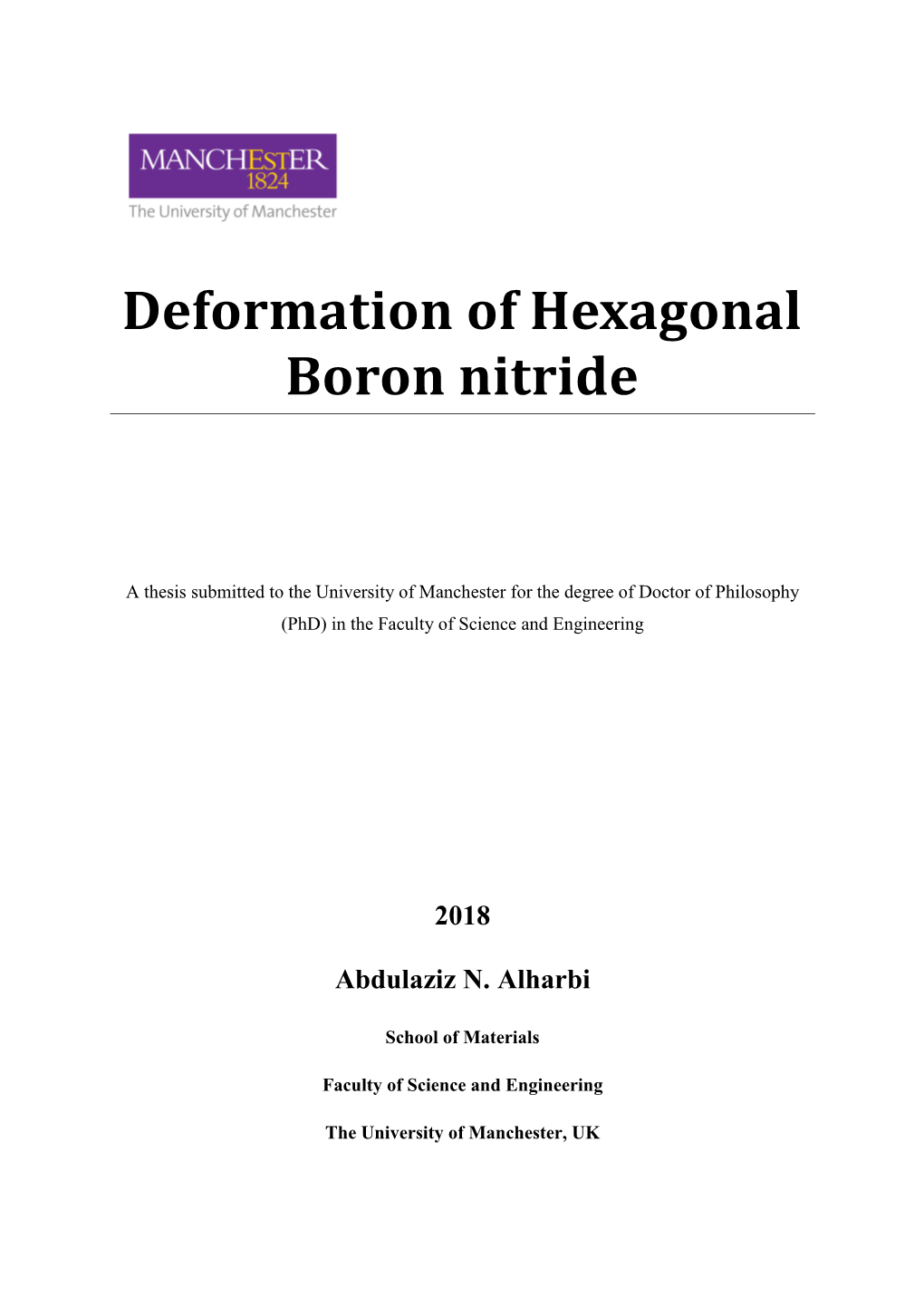 Deformation of Hexagonal Boron Nitride