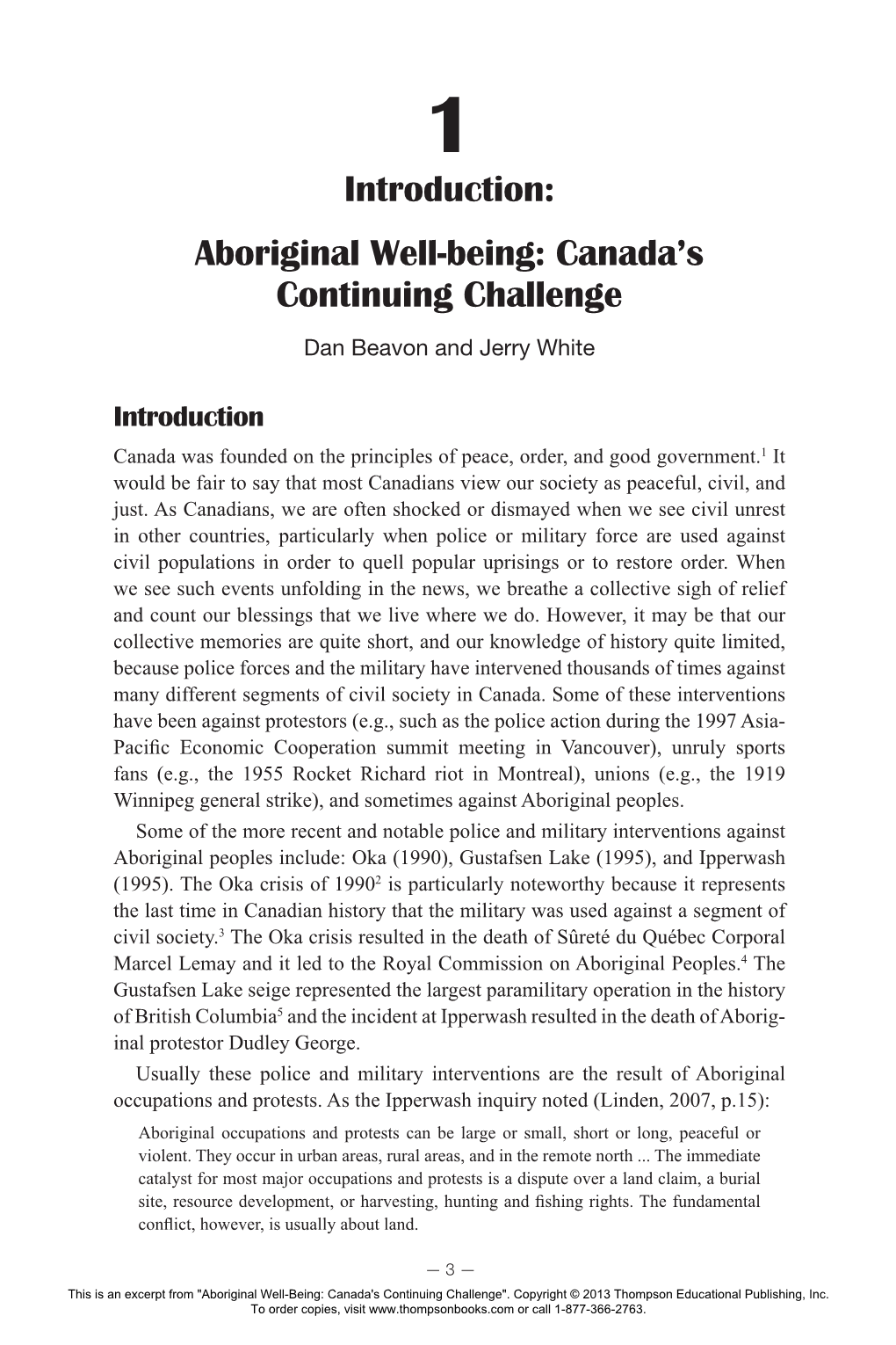 Aboriginal Well-Being: Canada’S Continuing Challenge Dan Beavon and Jerry White