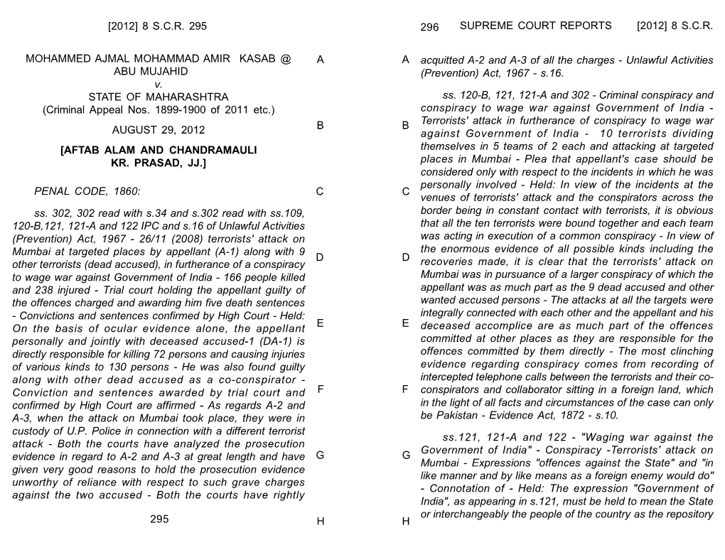 Supreme Court Reports [2012] 8 Scr