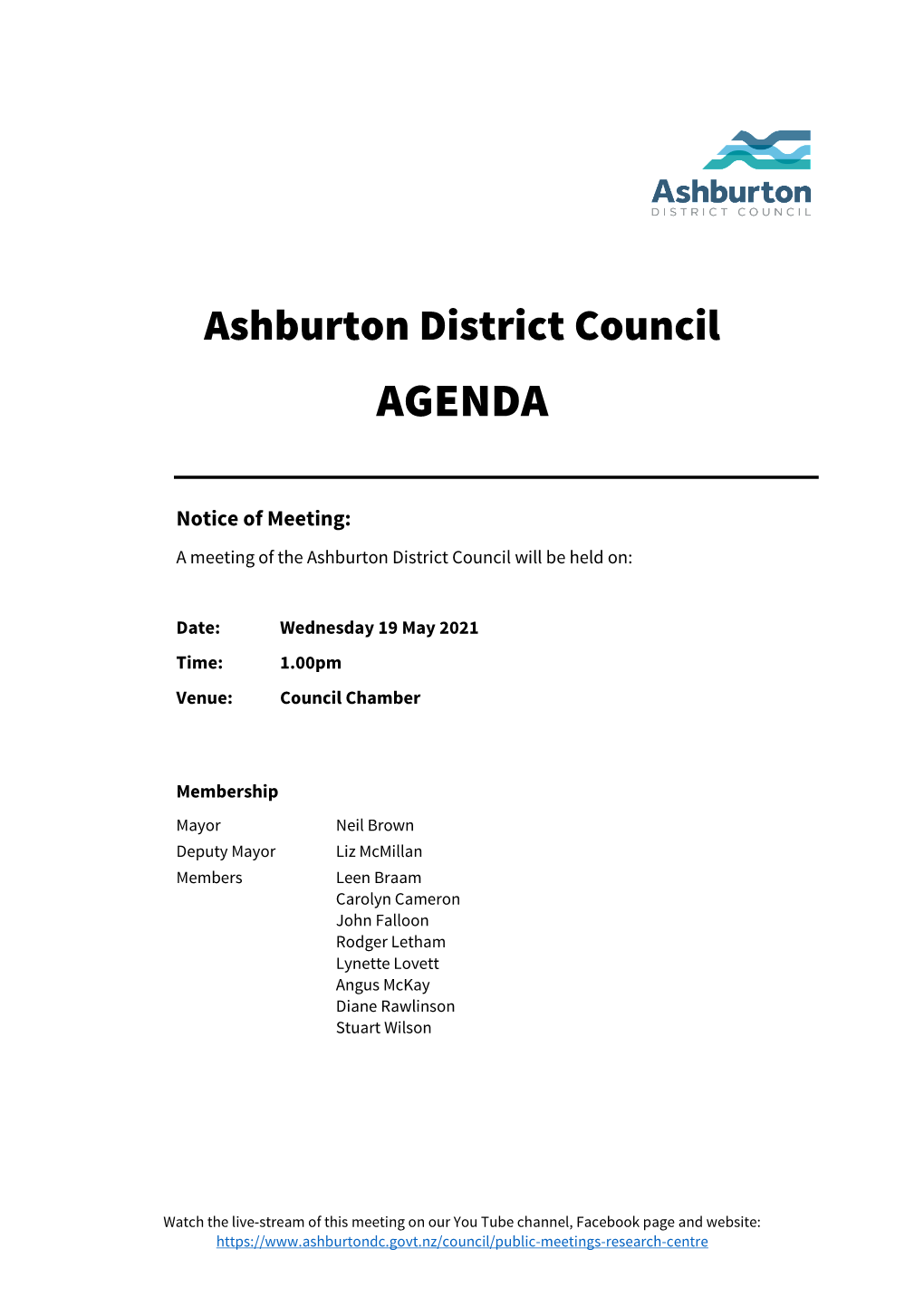 Council Agenda 19 May 2021