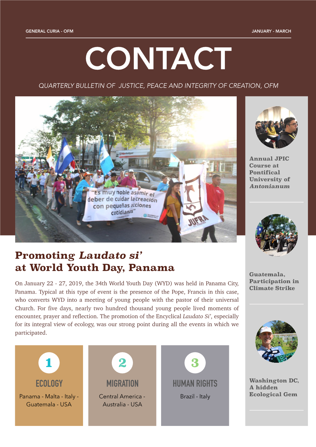 Contact Quarterly Bulletin of Justice, Peace and Integrity of Creation, Ofm