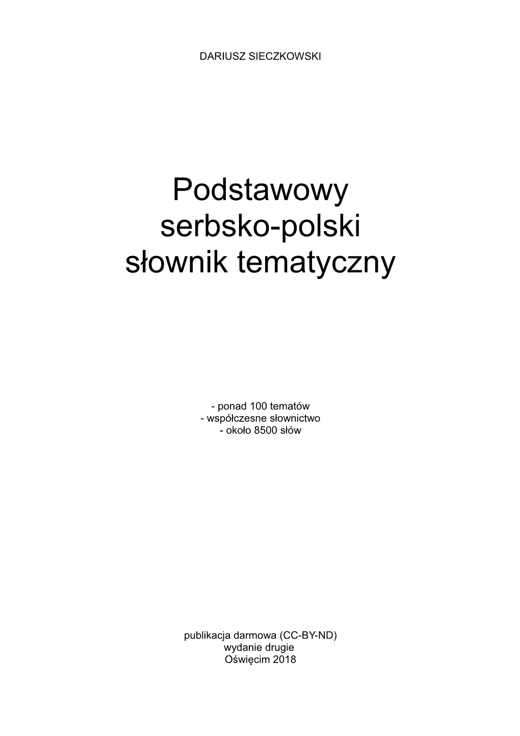 Podstawowy Słownik Tematyczny Serbsko-Polski" 2