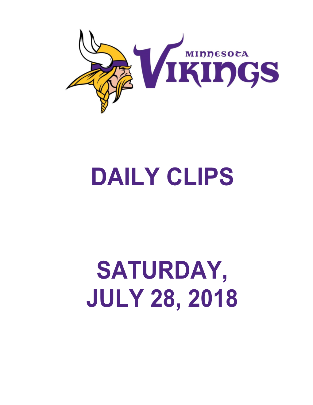 Daily Clips Saturday, July 28, 2018