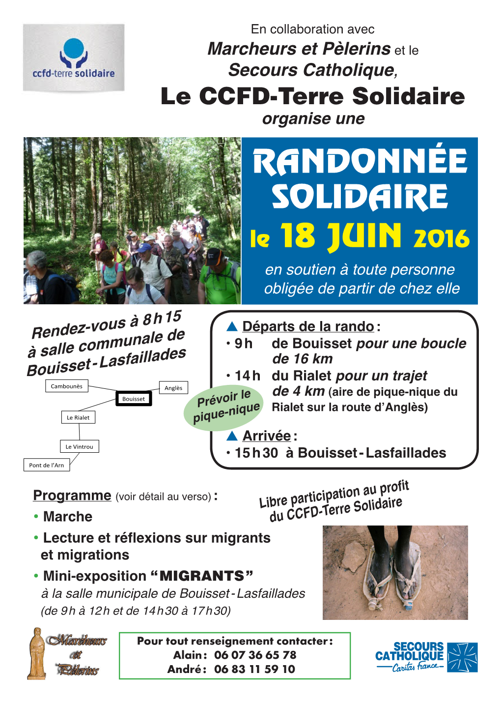 RANDONNÉE SOLIDAIRE Le 18 JUIN 2016