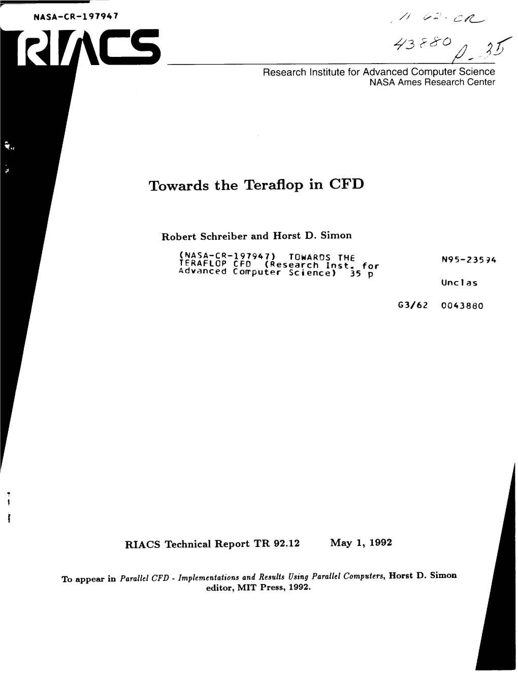 Towards the Teraflop in CFD