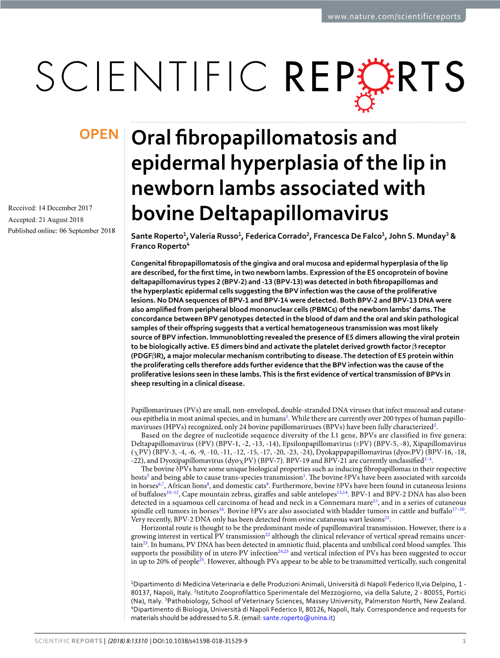 Oral Fibropapillomatosis and Epidermal Hyperplasia of the Lip In