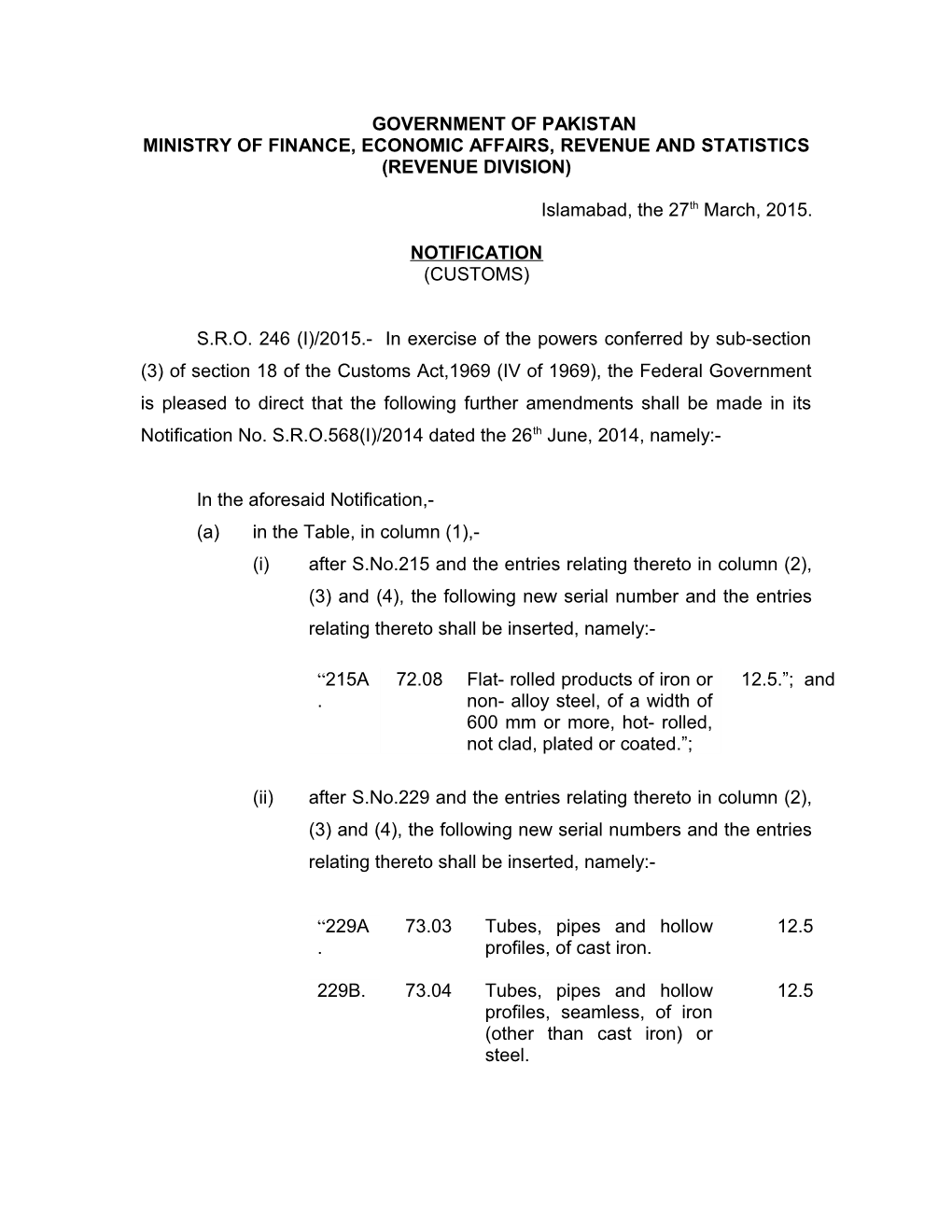 Ministry of Finance, Economic Affairs, Revenue and Statistics