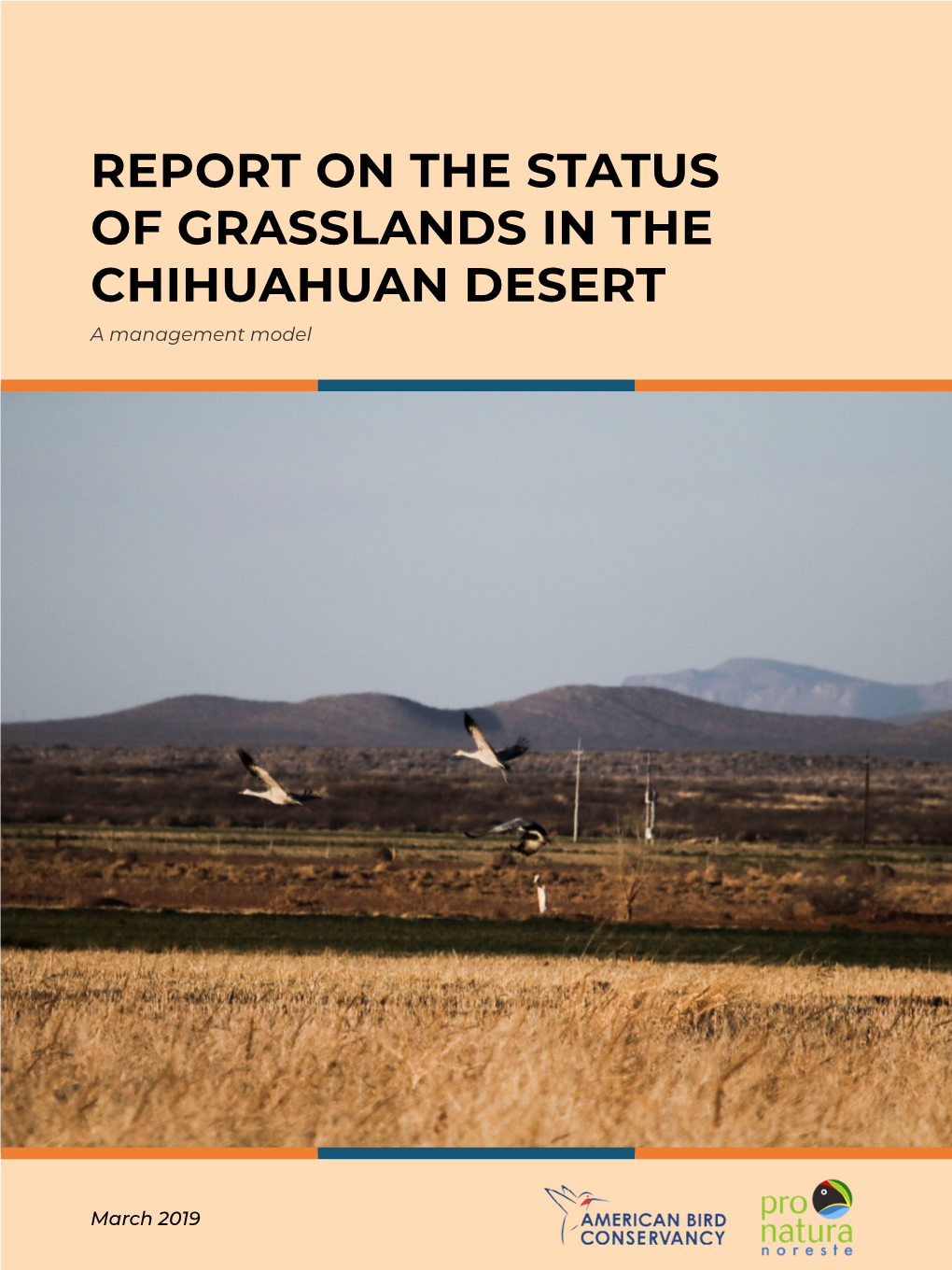 REPORT on the STATUS of GRASSLANDS in the CHIHUAHUAN DESERT a Management Model
