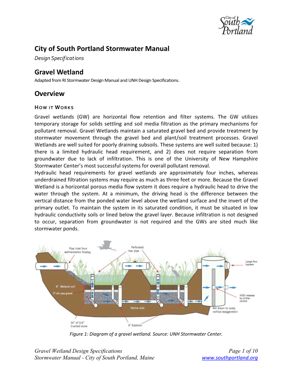 Download Detailed Design Specifications for Gravel Wetland