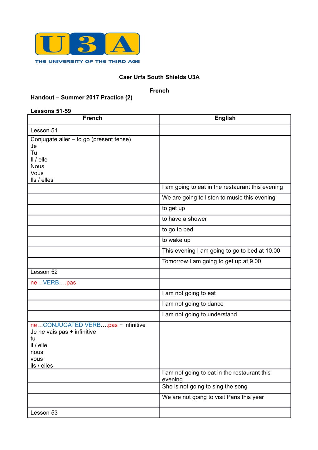 Caer Urfa South Shields U3A s1