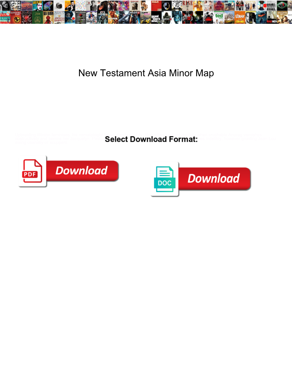 New Testament Asia Minor Map
