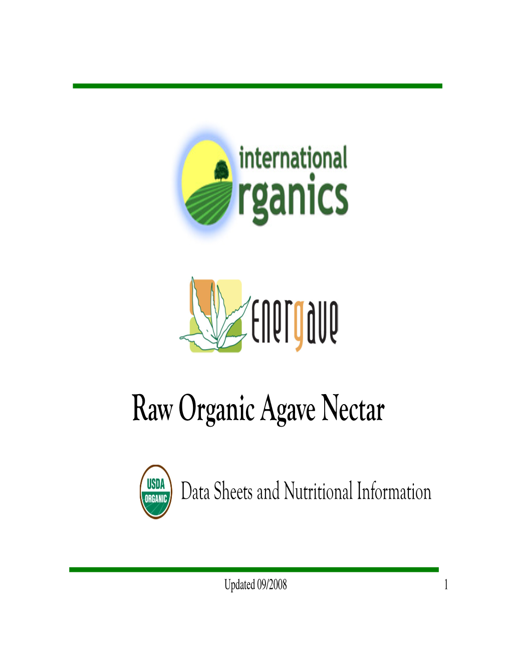 Raw Organic Agave Nectar