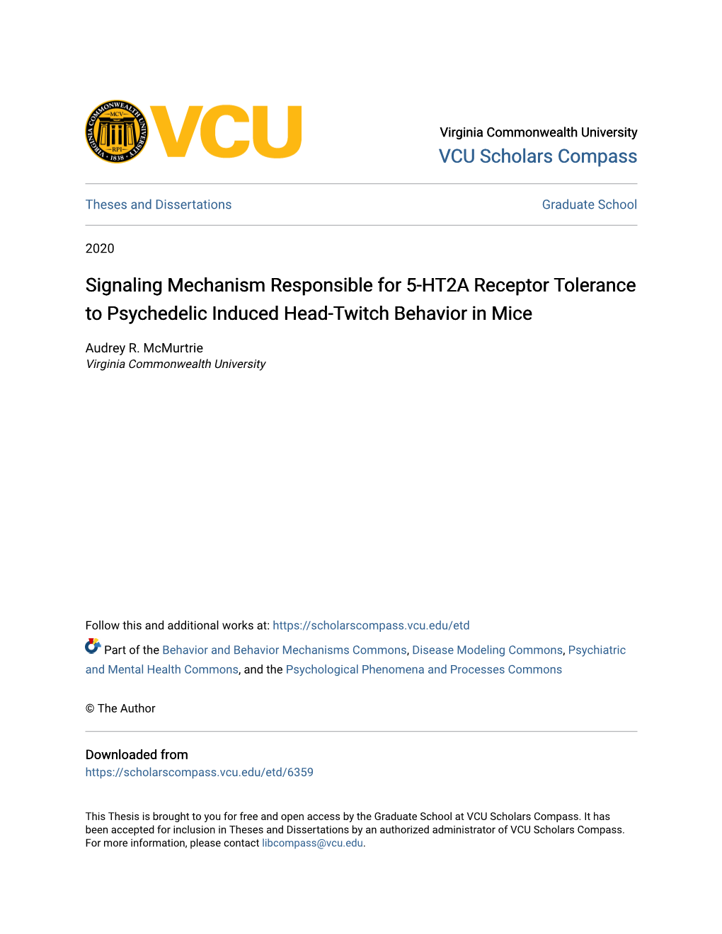 Signaling Mechanism Responsible for 5-HT2A Receptor Tolerance to Psychedelic Induced Head-Twitch Behavior in Mice