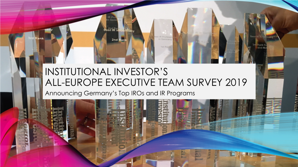 Institutional Investor's All-Europe Executive Team