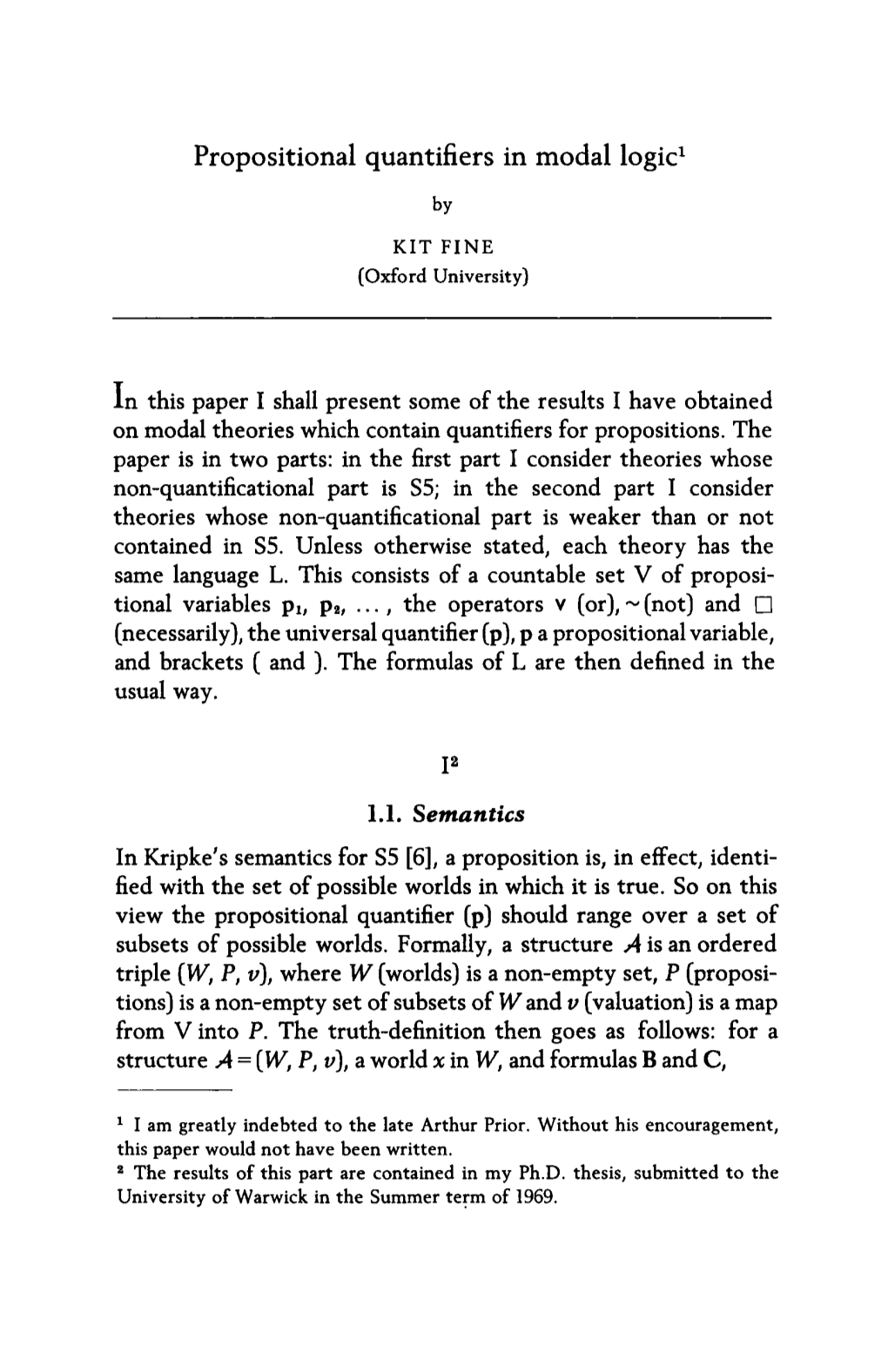 Propositional Quantifiers in Modal Logic1