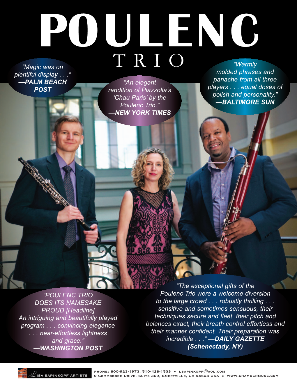 “The Exceptional Gifts of the Poulenc Trio Were a Welcome Diversion To