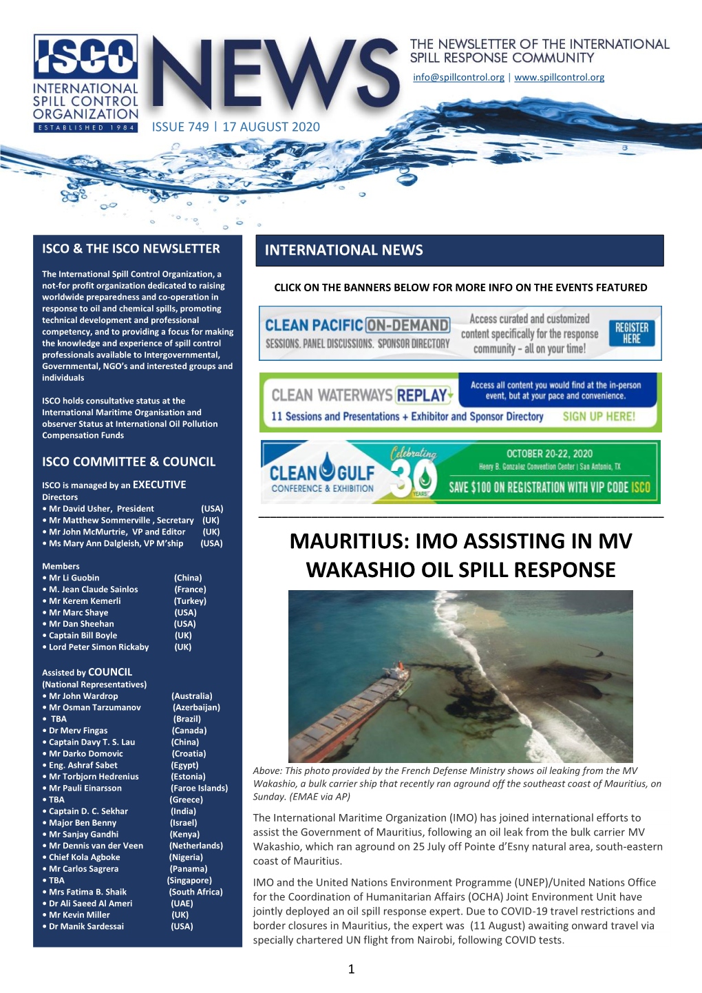 Mauritius: Imo Assisting in Mv Wakashio Oil Spill Response