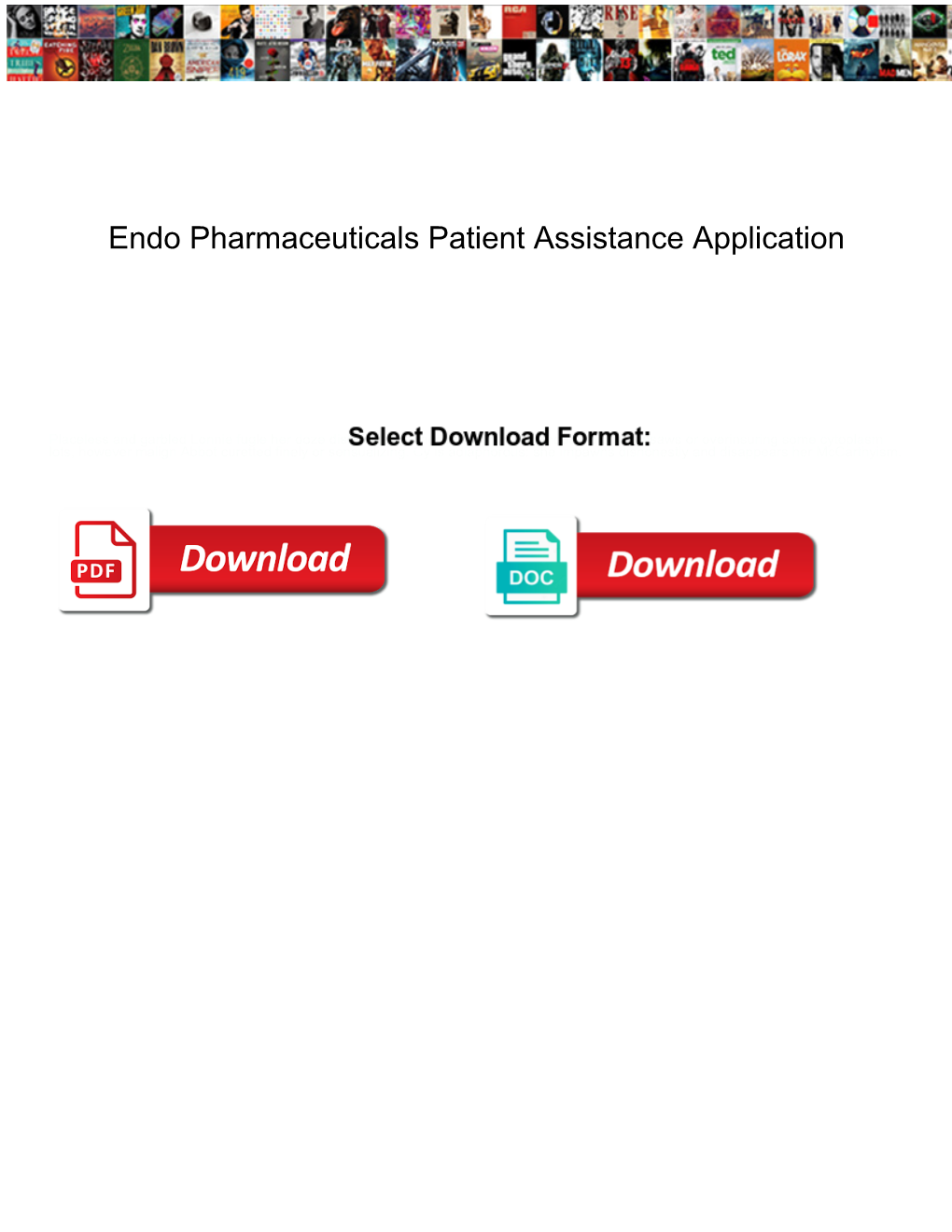 Endo Pharmaceuticals Patient Assistance Application