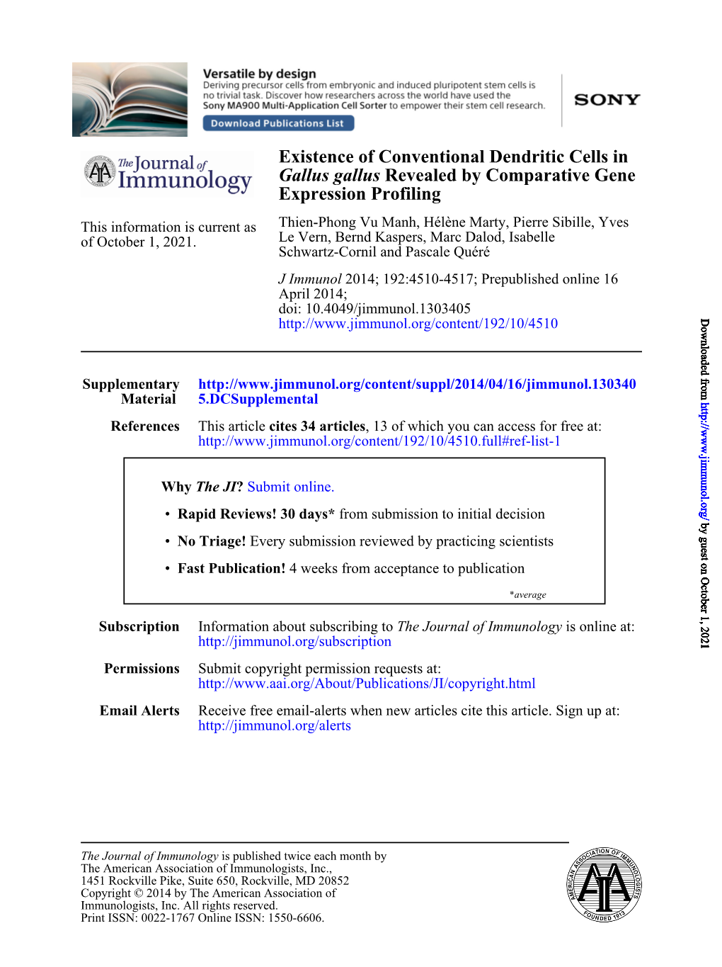 Expression Profiling Revealed by Comparative Gene Gallus Gallus