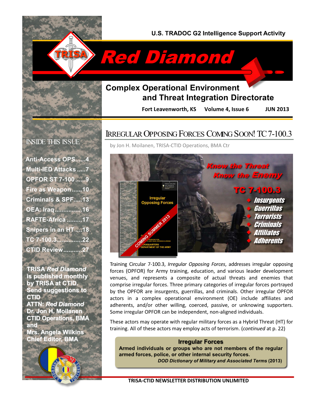 Red Diamond Newsletter, BMA Ctr