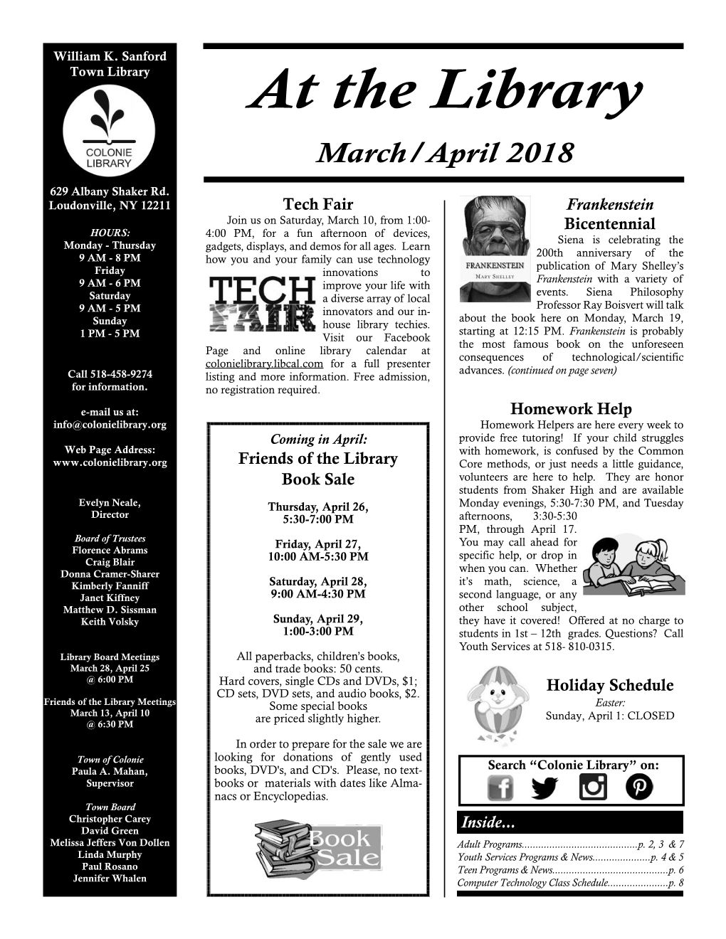 At the Library March/April 2018