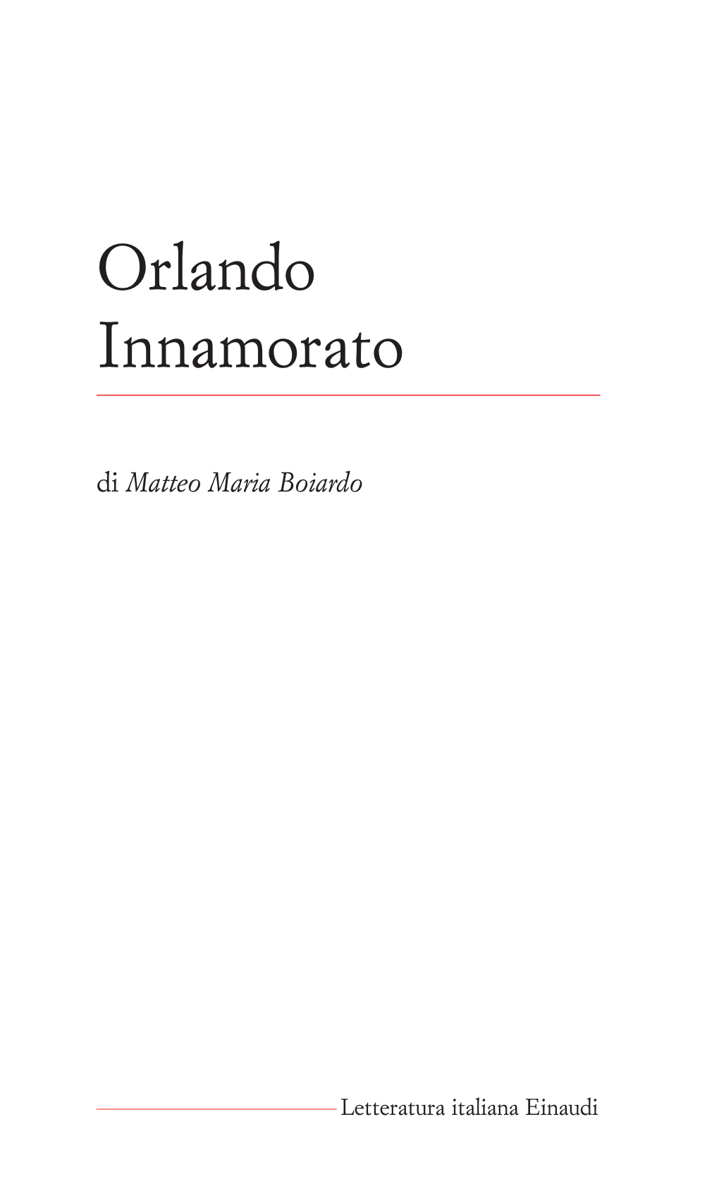 Orlando Innamorato