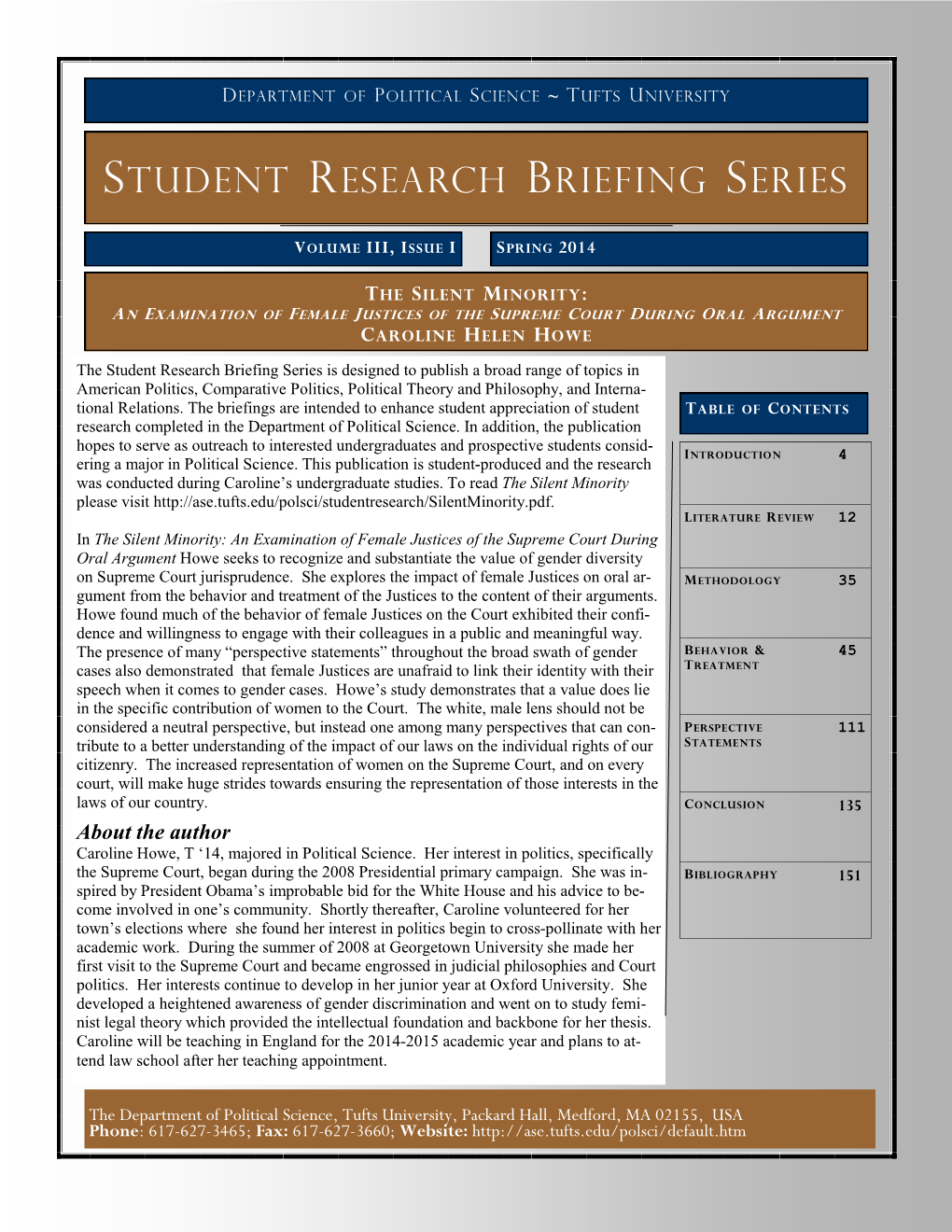 Student Research Briefing Series