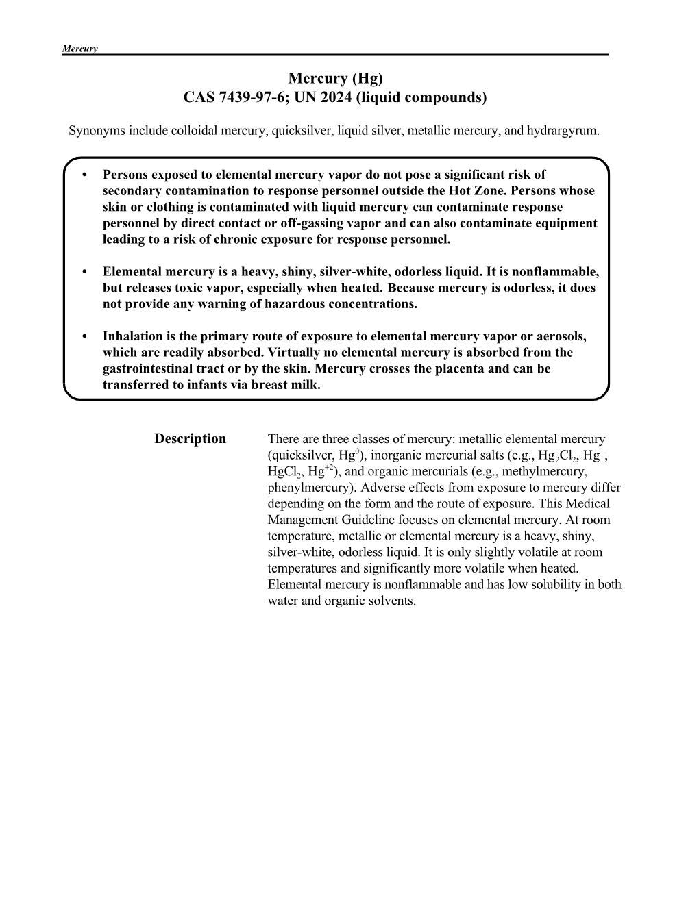 Managing Hazardous Materials Incidents