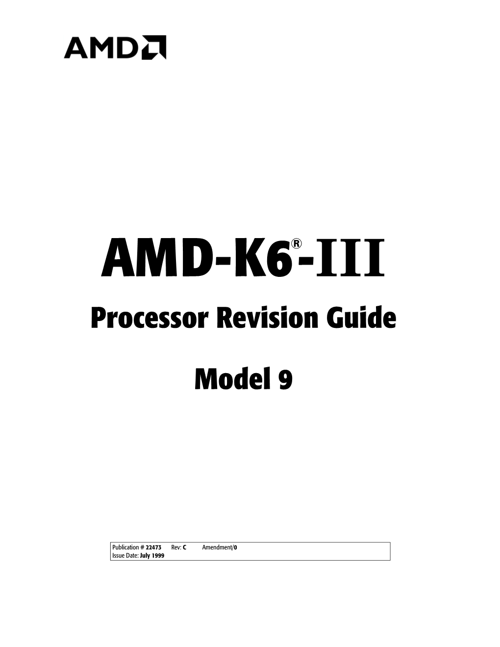 AMD-K6 ® -III Processor Revision Guide