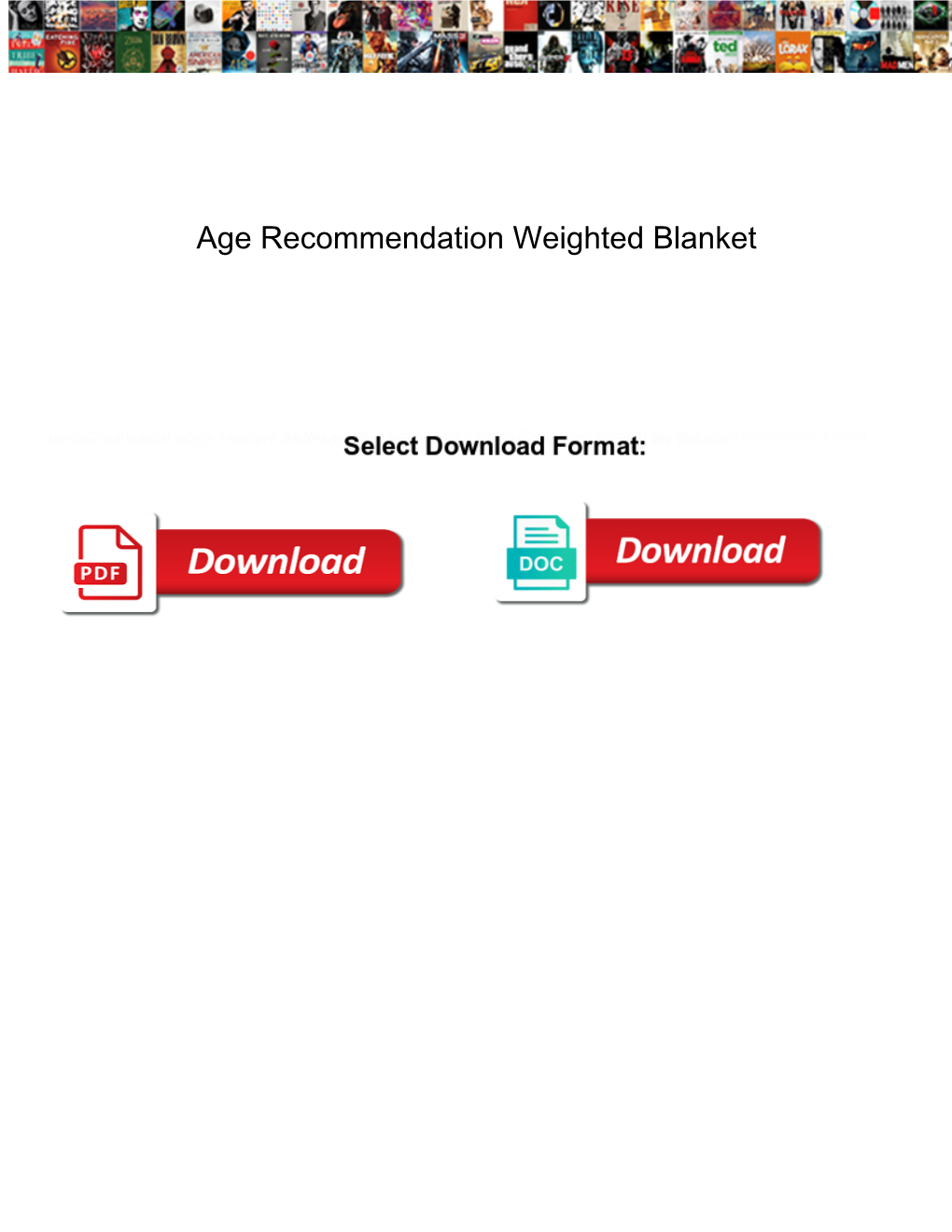 Age Recommendation Weighted Blanket