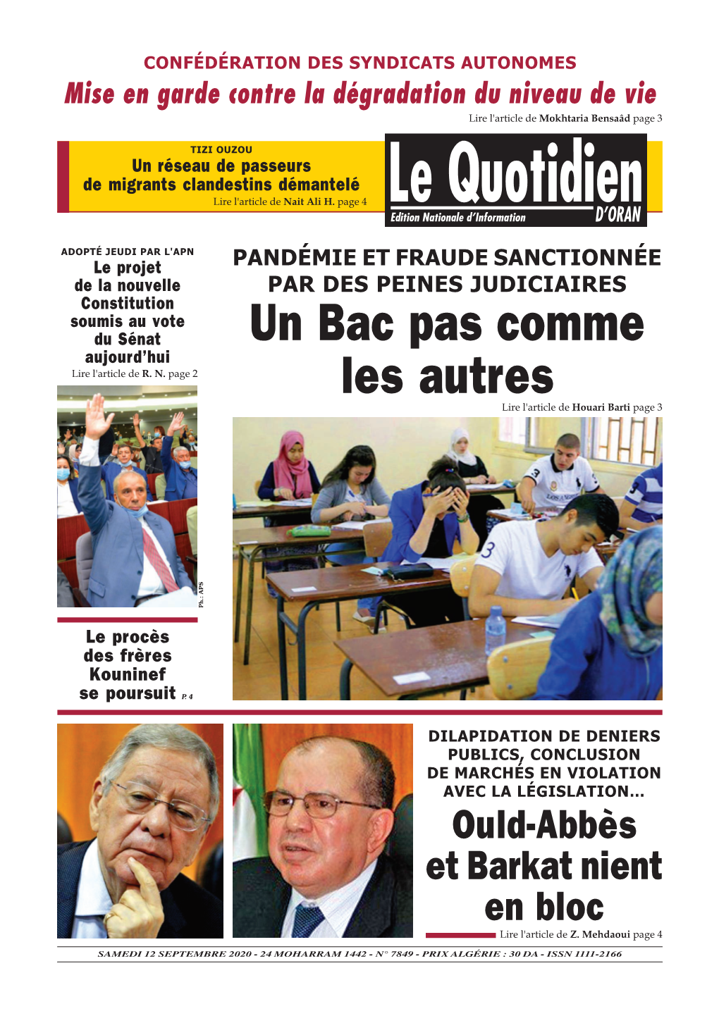 Pdf Le Quotidien D Oran