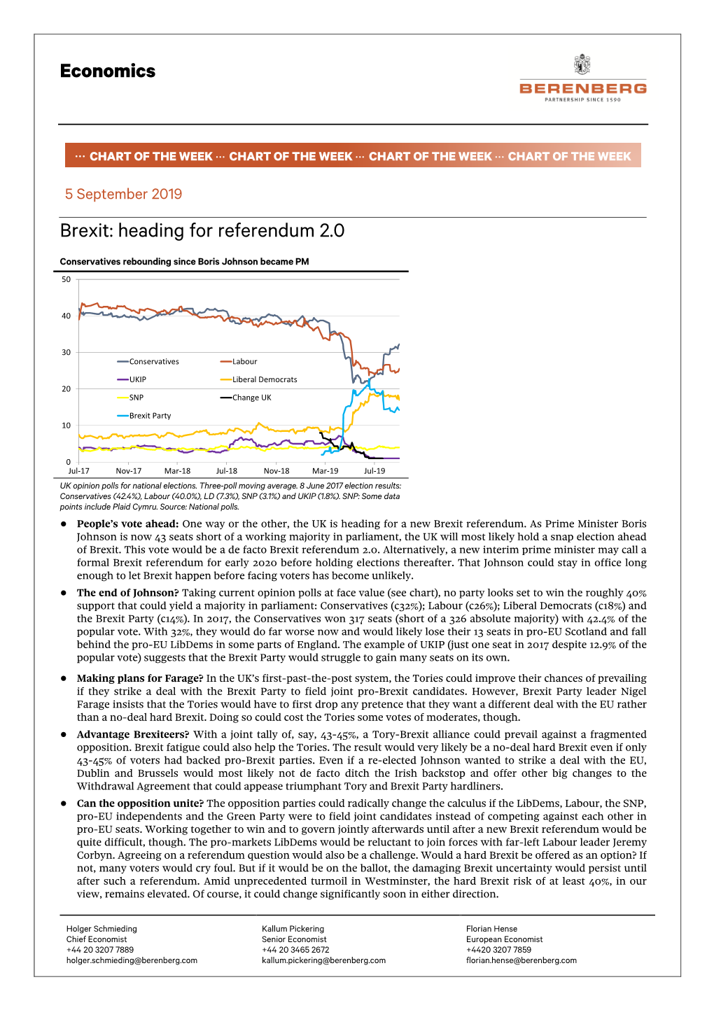 Economics Brexit: Heading for Referendum