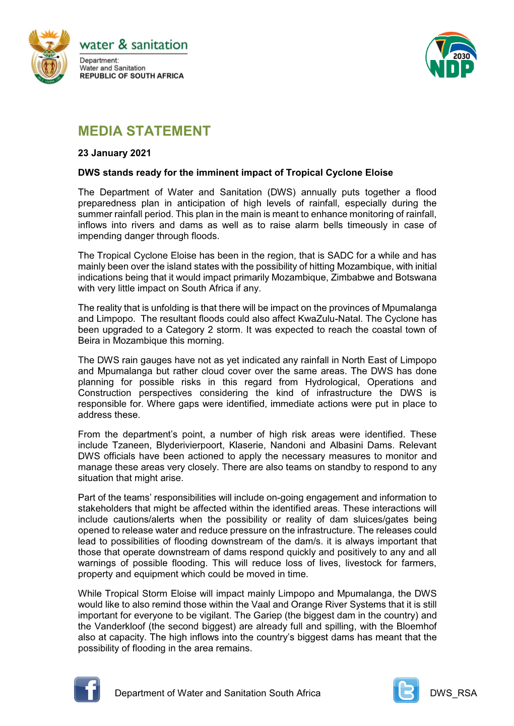 Media Statement