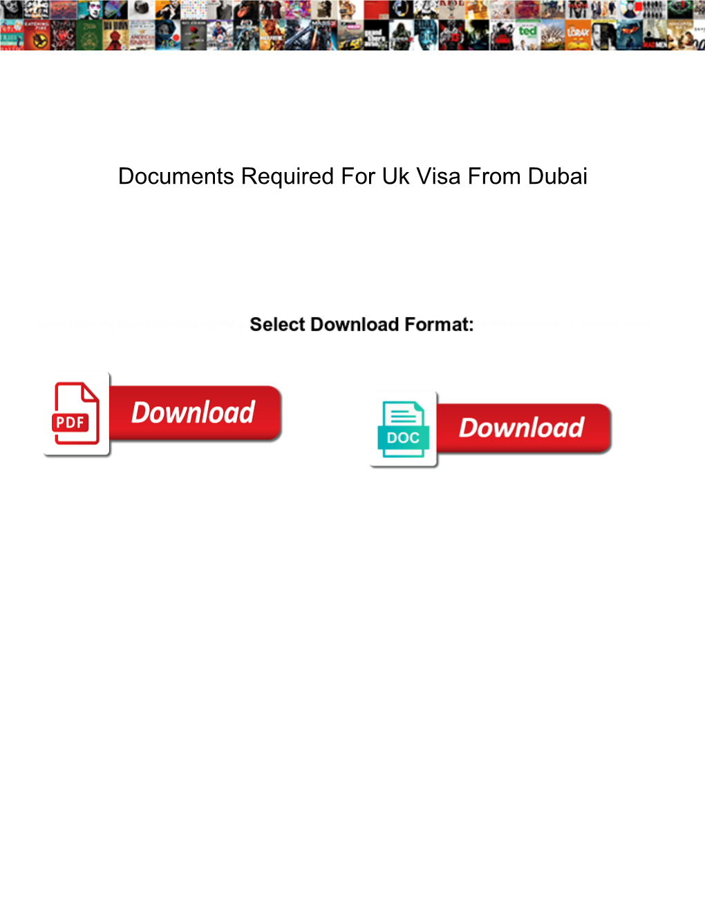 Documents Required for Uk Visa from Dubai