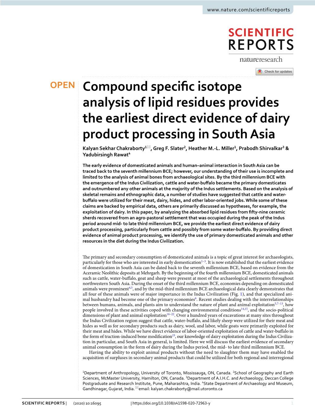 Compound Specific Isotope Analysis of Lipid Residues Provides the Earliest