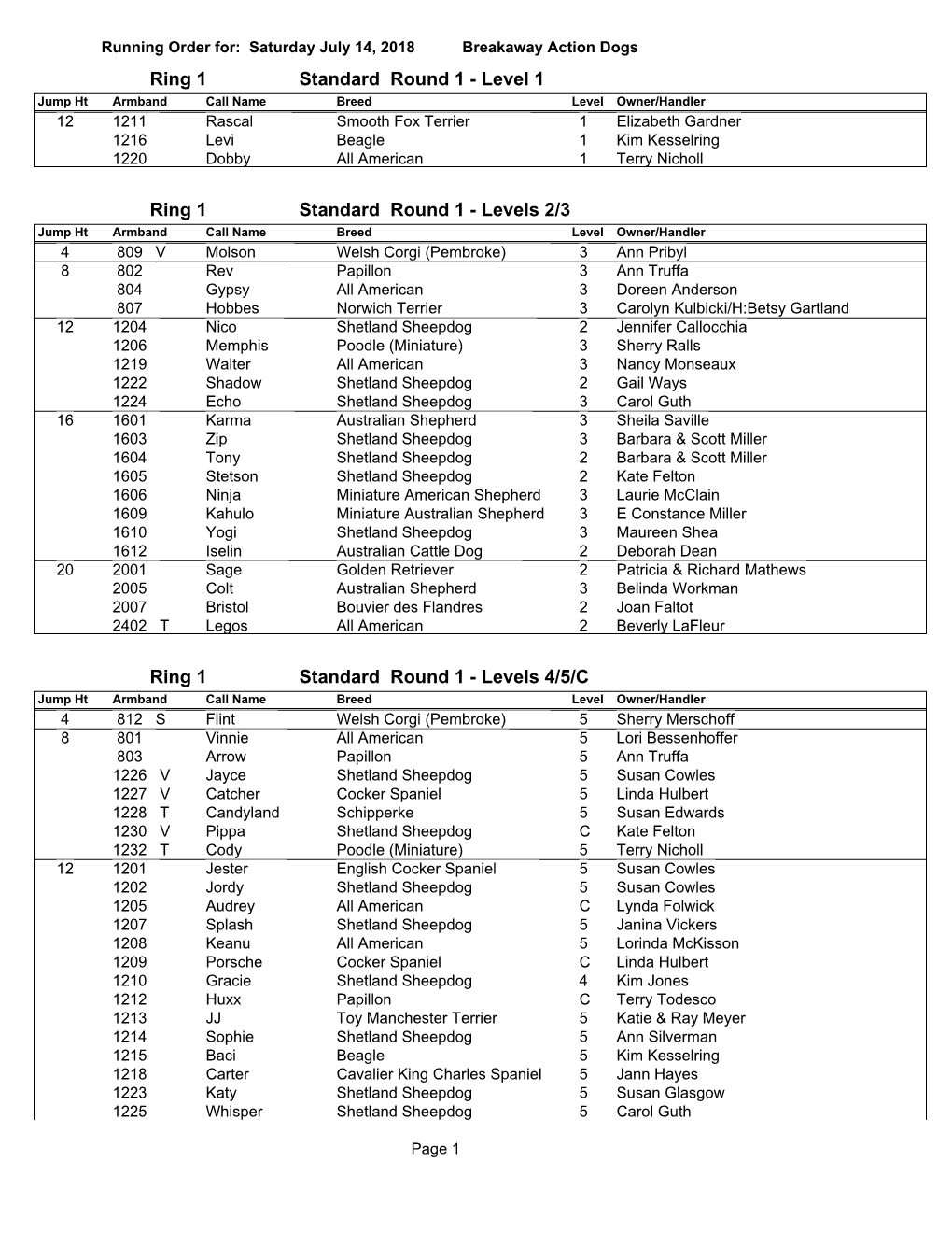 Levels 4/5/C