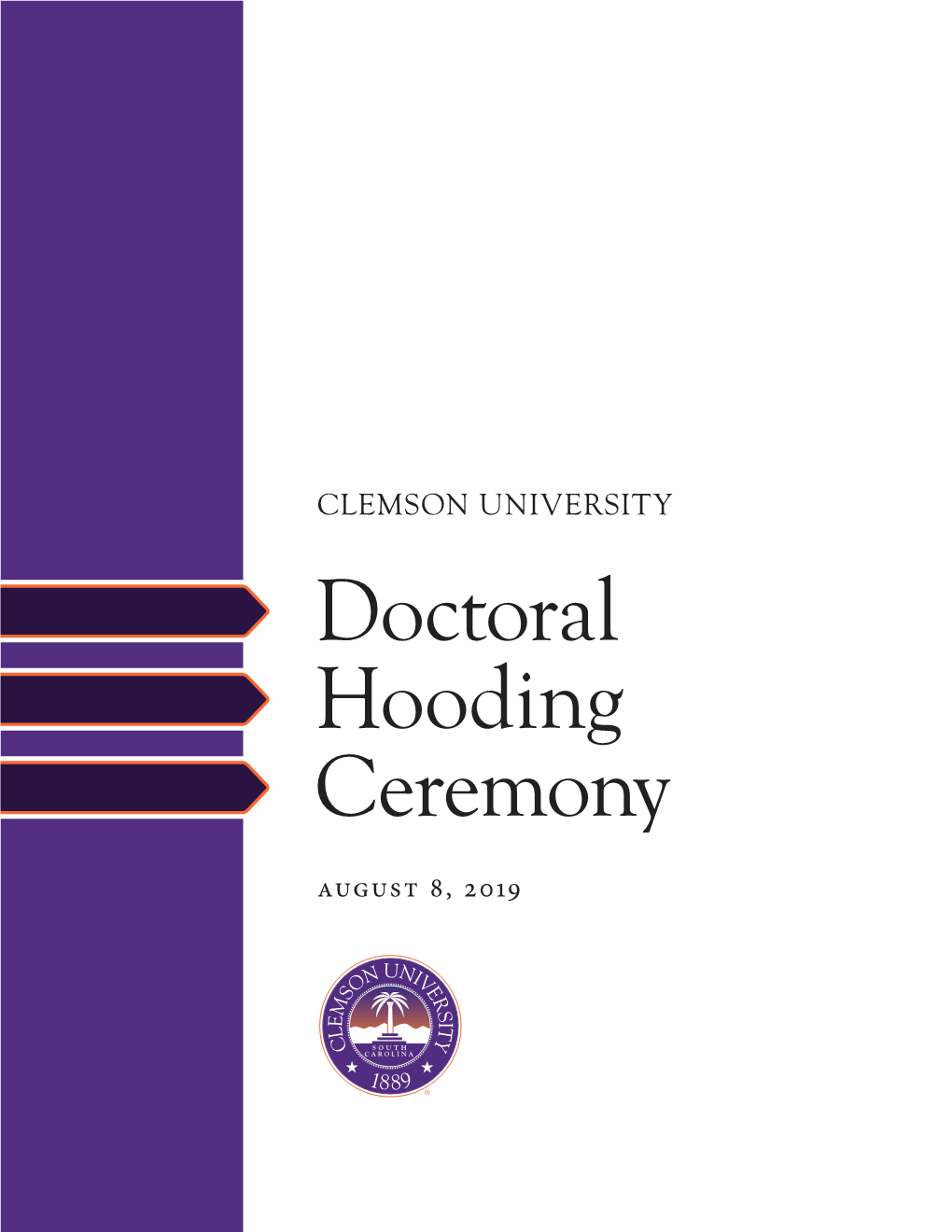 Doctoral Hooding Program August 2019