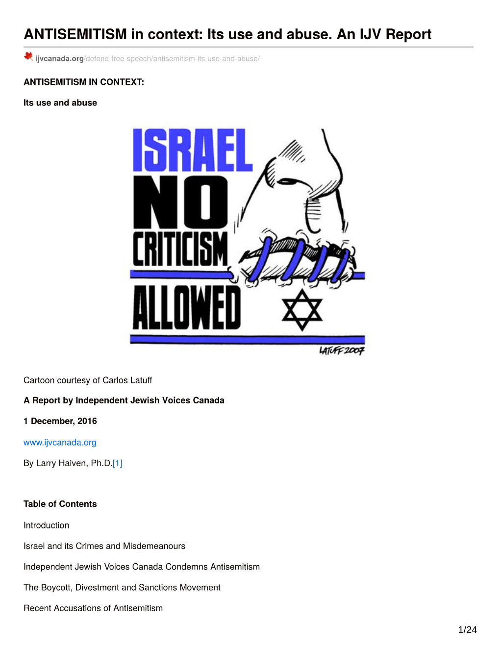 ANTISEMITISM in Context: Its Use and Abuse