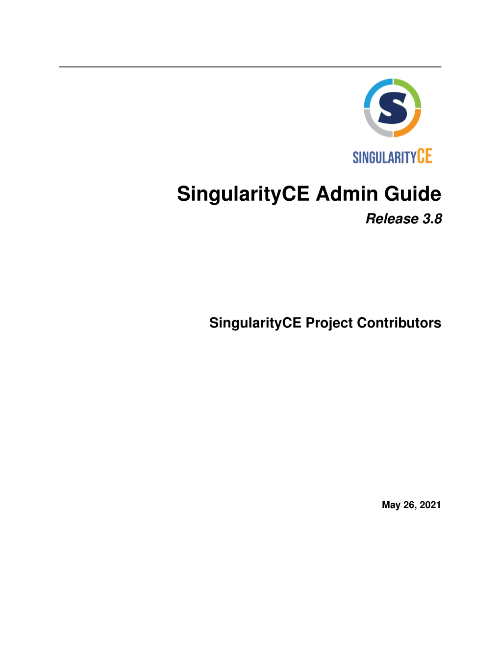 Singularityce Admin Guide Release 3.8