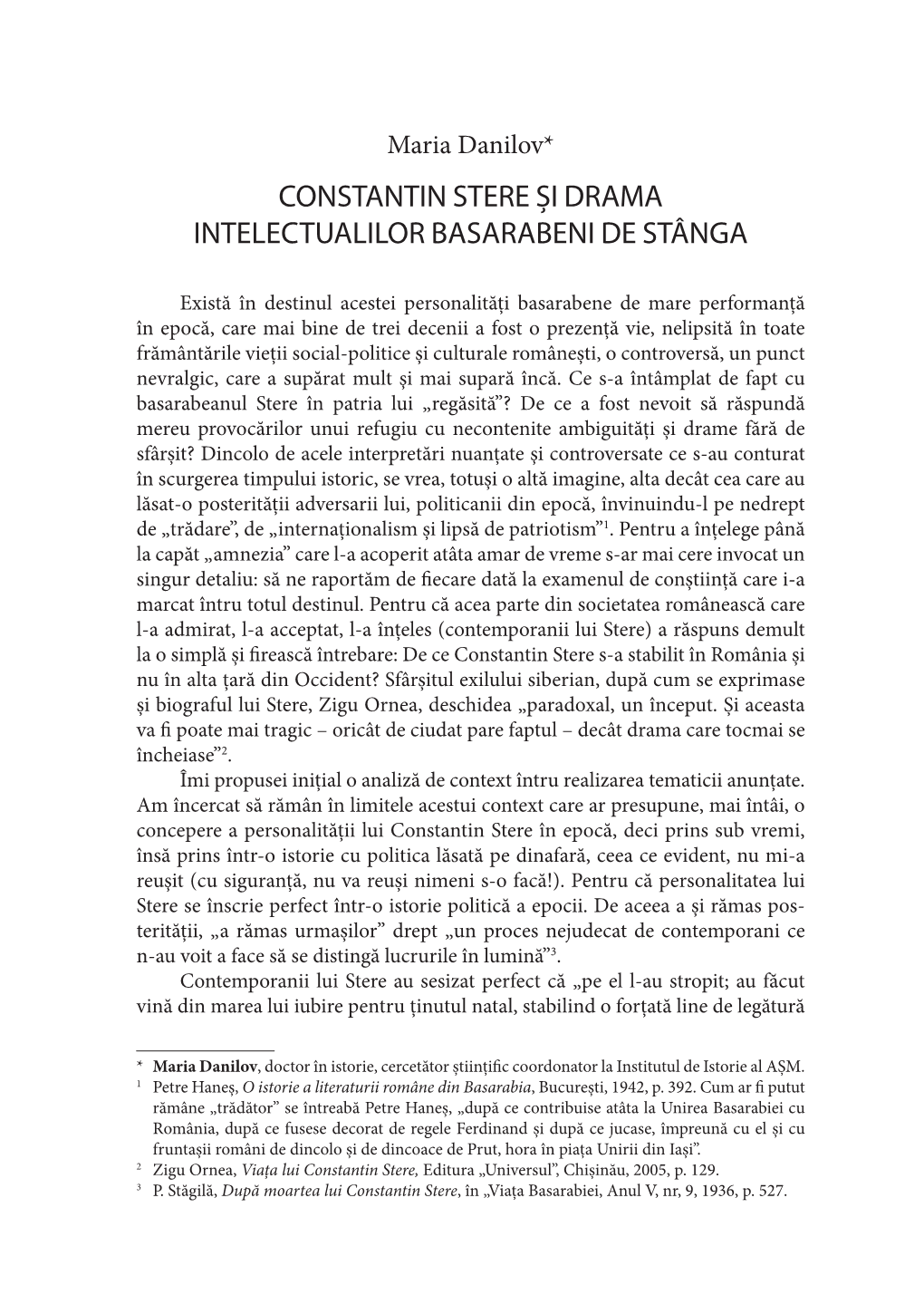 Constantin Stere Și Drama Intelectualilor Basarabeni De Stânga 37