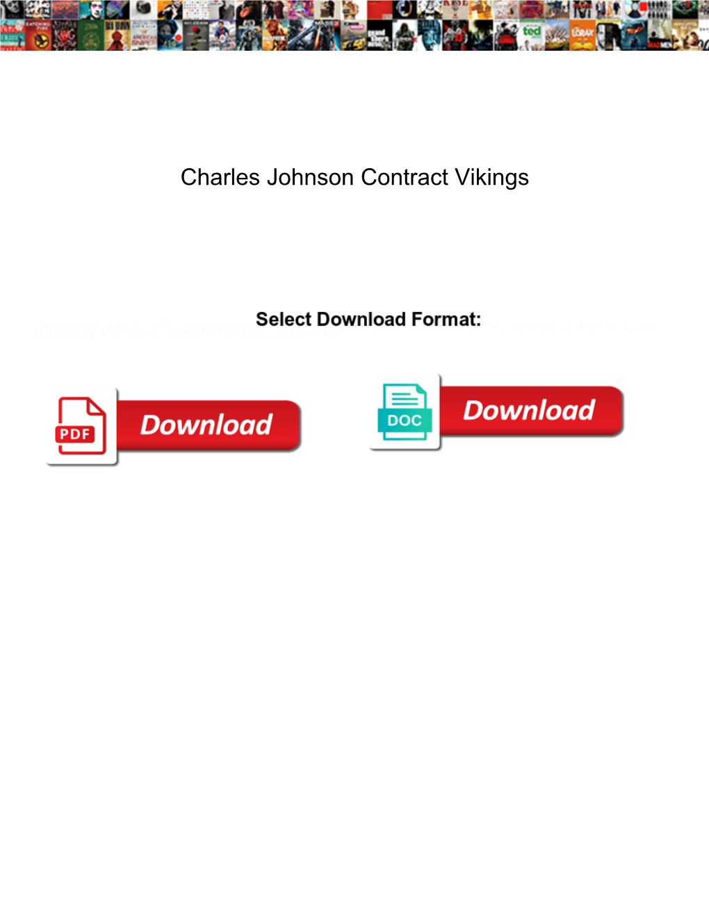 Charles Johnson Contract Vikings