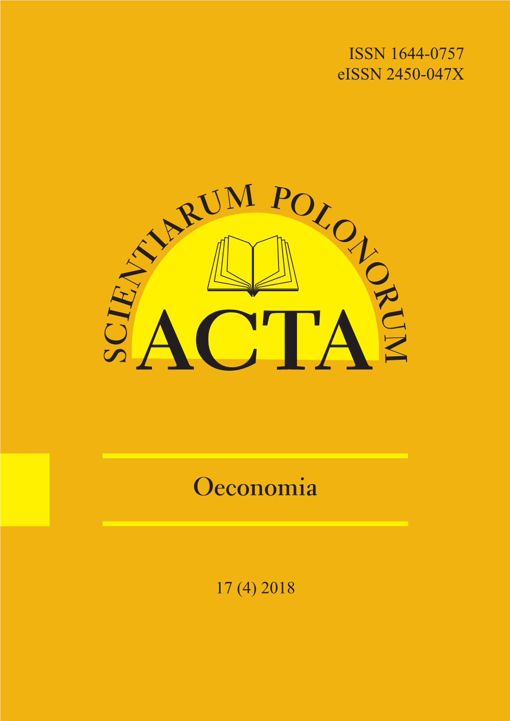 ACTA Oeconomia 17 4 2018 Nowy Layout.Indd