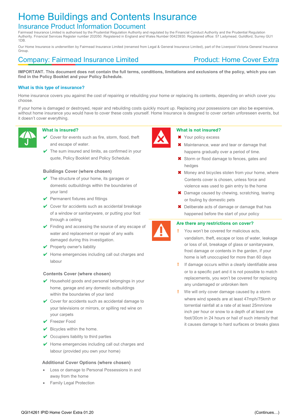 Home Buildings and Contents Insurance