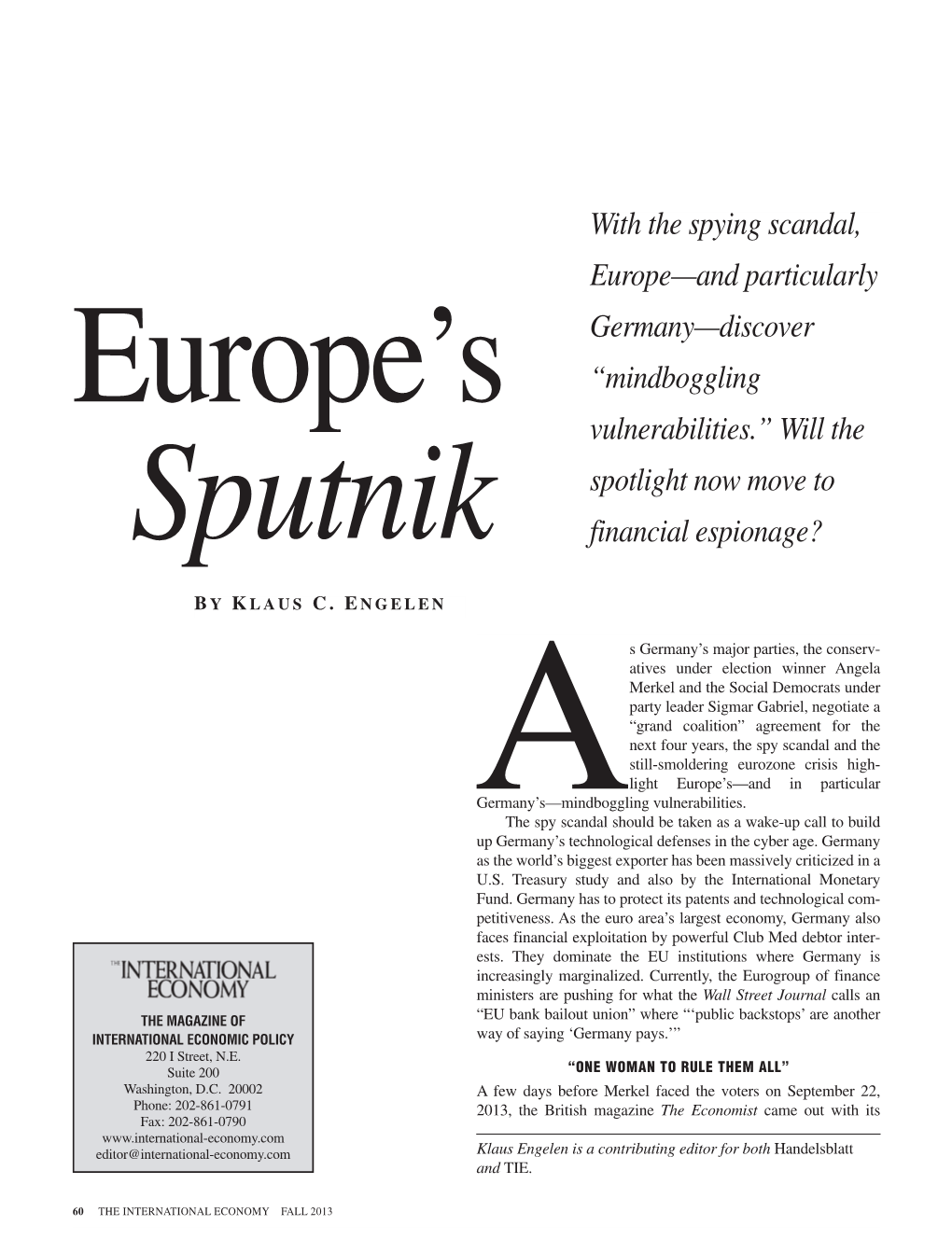 Europe's Sputnik