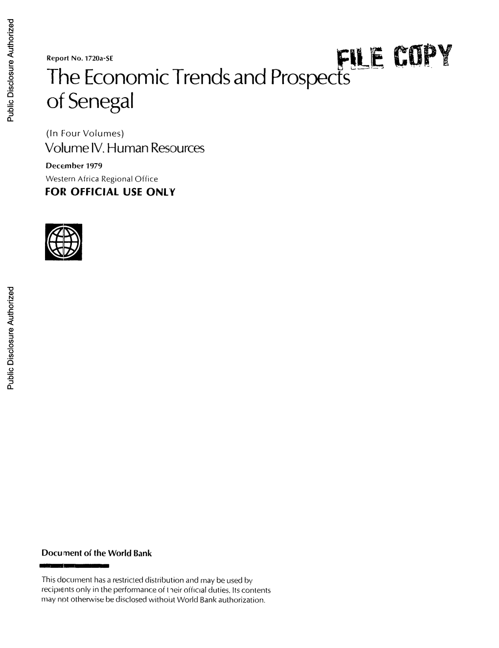 The Economic Trends and Prospects Of' Senegal