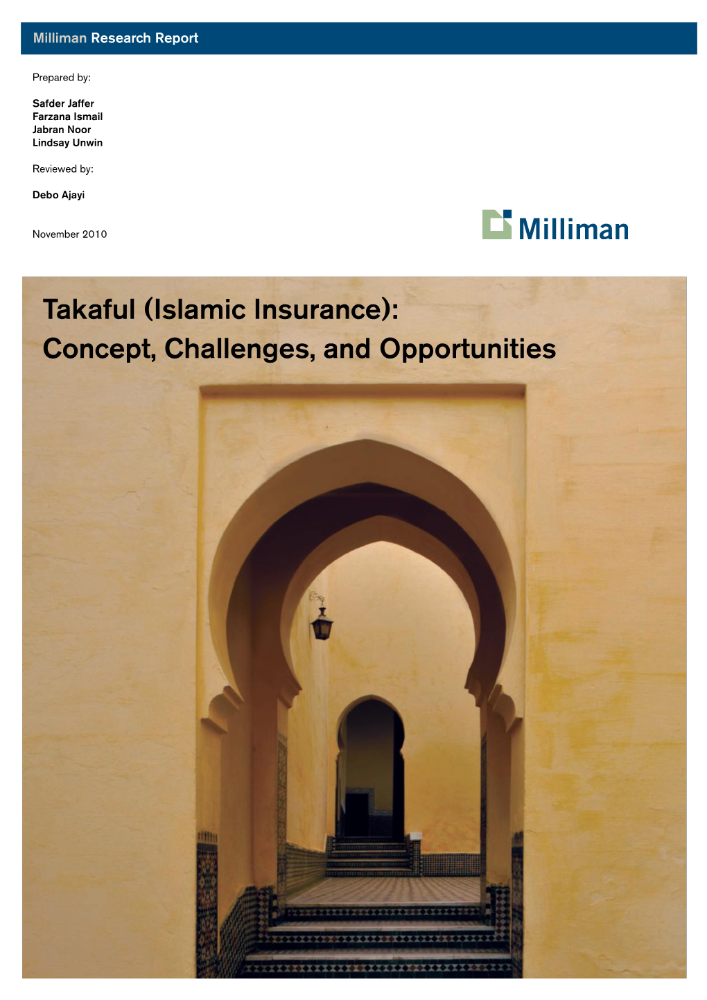 Takaful (Islamic Insurance): Concept, Challenges, and Opportunities