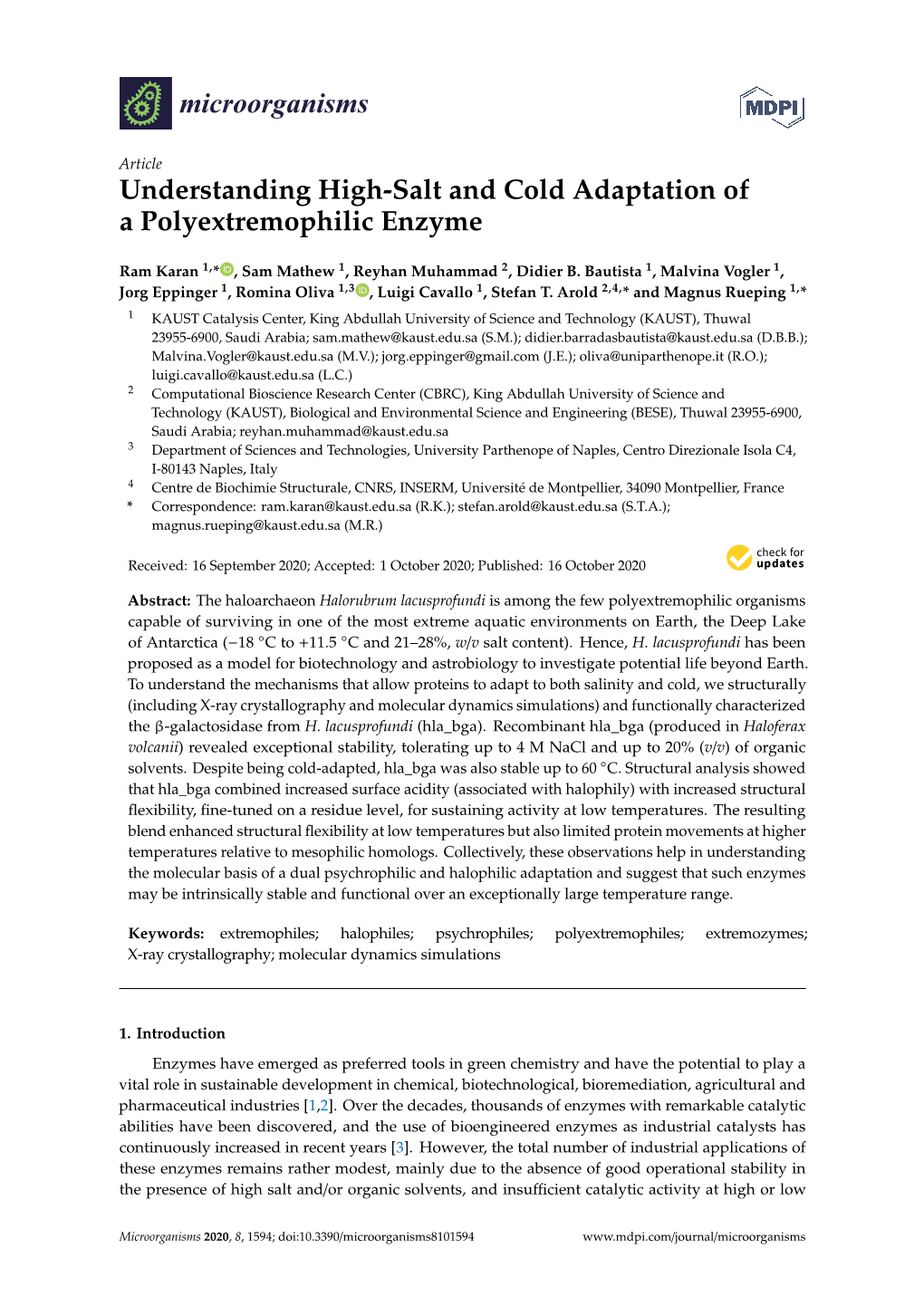 Understanding High-Salt and Cold Adaptation of a Polyextremophilic Enzyme