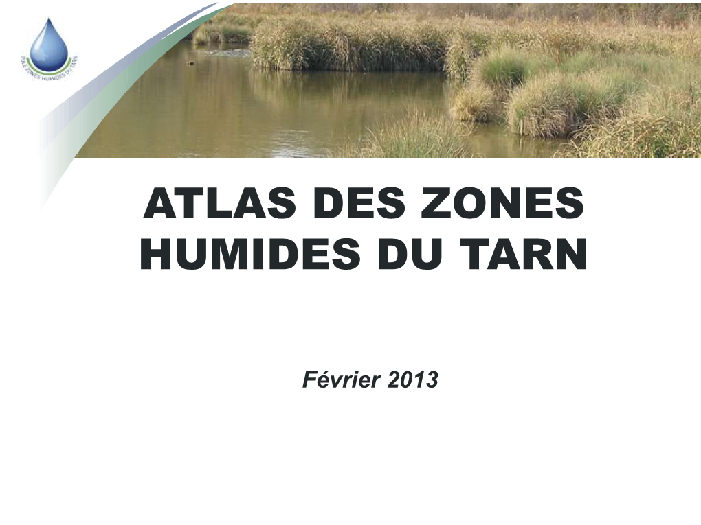 Atlas Des Zones Humides Du Tarn
